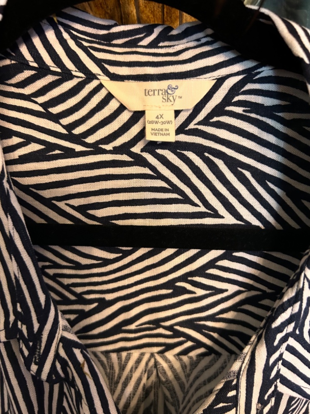 Navy & white shirt dress Plus size 4X. BNWT Terra & sky - Picture 3 of 9